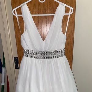 White mini dress